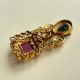 Handmade Brass Metal Jewellery Ruby Green Tikka Set